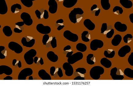 Leopard print. Animal skin pattern. Vector illustration.