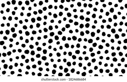 Leopard print. Animal skin pattern. Black leopard pattern. Panther skin background. Vector.