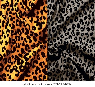 leopard print, animal skin, tiger stripes, abstract pattern, line background, fabric. banner black and color artwork