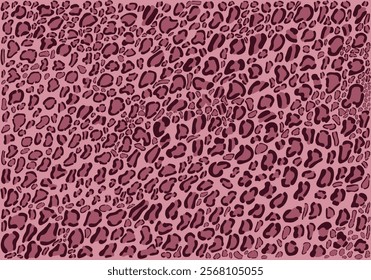 Leopard print background. Leopard pink pattern. Vector illustration.