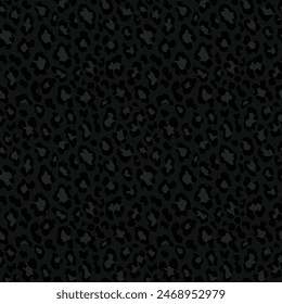 fondo negro estampado de leopardo, textura de piel de leopardo, patrón negro sin fisuras