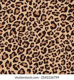 Estampado de leopardo para prendas de vestir o estampado. Estampado de Vector sin costuras.