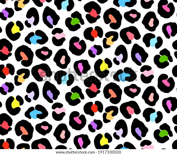 Leopard Print Colorful Cheetah Seamless Pattern Stock Vector (Royalty ...