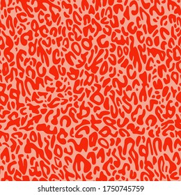 Leopard print design. African animal skin print fur texture background. Vector seamless pattern.