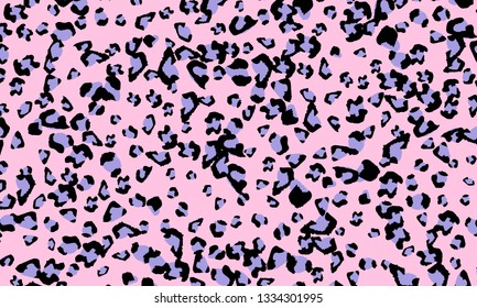 Leopard print design. Animal skin pattern. Vector illustration.