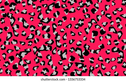 Leopard print design. Animal skin pattern. Vector illustration.
