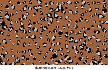 Leopard print design. Animal skin pattern. Vector illustration.