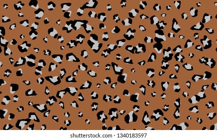 Leopard print design. Animal skin pattern. Vector illustration.