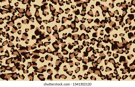 Leopard print design. Animal skin pattern. Vector illustration.