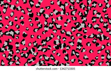 Leopard print design. Animal skin pattern. Vector illustration.
