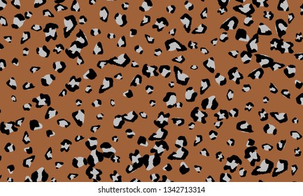 Leopard print design. Animal skin pattern. Vector illustration.