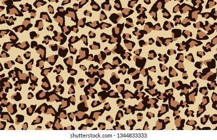 Leopard print design. Animal skin pattern. Vector illustration.
