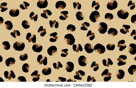 Leopard print design. Animal skin pattern. Vector illustration.