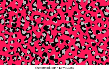 Leopard print design. Animal skin pattern. Vector illustration.