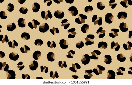 Leopard print design. Animal skin pattern. Vector illustration.
