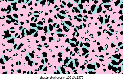 Leopard print design. Animal skin pattern. Vector illustration.