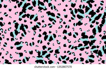 Leopard print design. Animal skin pattern. Vector illustration.