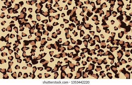 Leopard print design. Animal skin pattern. Vector illustration.