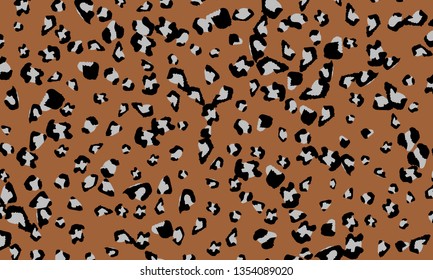 Leopard print design. Animal skin pattern. Vector illustration.