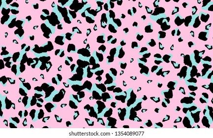 Leopard print design. Animal skin pattern. Vector illustration.