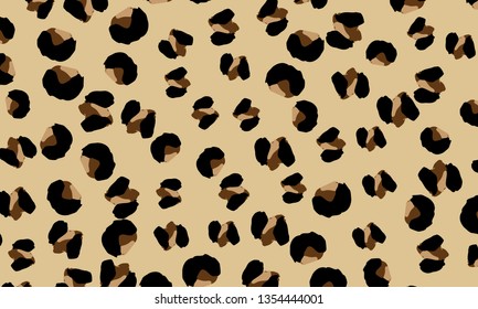 Leopard print design. Animal skin pattern. Vector illustration.