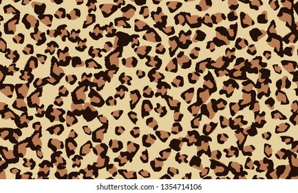 Leopard print design. Animal skin pattern. Vector illustration.