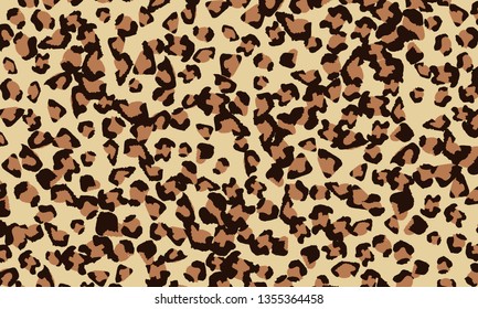 Leopard print design. Animal skin pattern. Vector illustration.
