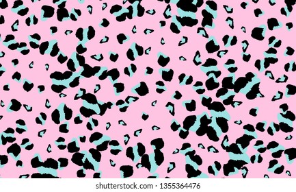 Leopard print design. Animal skin pattern. Vector illustration.