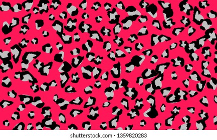Leopard print design. Animal skin pattern. Vector illustration.