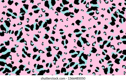 Leopard print design. Animal skin pattern. Vector illustration.