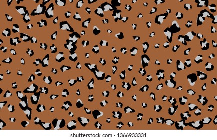 Leopard print design. Animal skin pattern. Vector illustration.