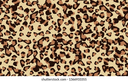 Leopard print design. Animal skin pattern. Vector illustration.