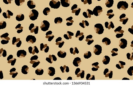 Leopard print design. Animal skin pattern. Vector illustration.