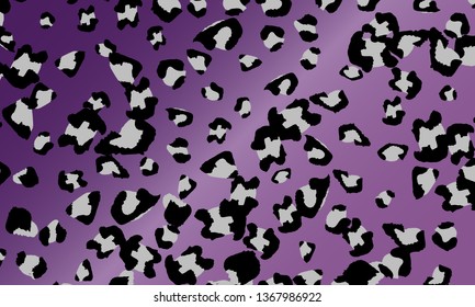 Leopard print design. Animal skin pattern. Vector illustration.