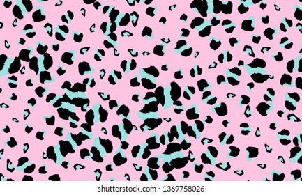 Leopard print design. Animal skin pattern. Vector illustration.