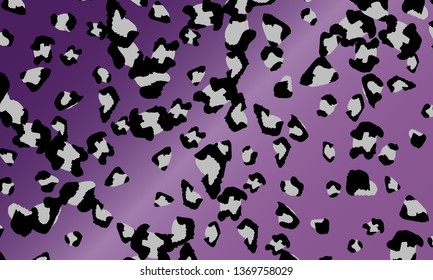 Leopard print design. Animal skin pattern. Vector illustration.