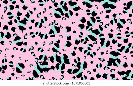 Animal Print Heart Leopard Texture Background Stock Vector (Royalty ...