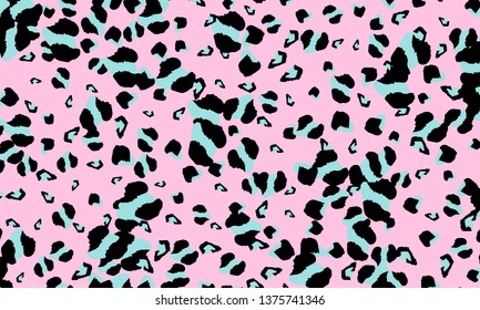 Leopard print design. Animal skin pattern. Vector illustration.