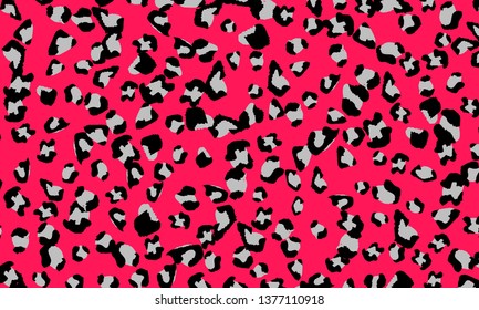 Leopard print design. Animal skin pattern. Vector illustration.