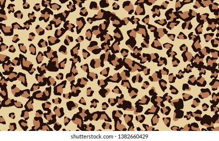 Leopard print design. Animal skin pattern. Vector illustration.