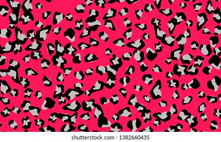 Leopard print design. Animal skin pattern. Vector illustration.