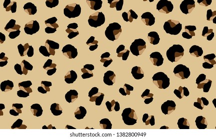 Leopard print design. Animal skin pattern. Vector illustration.