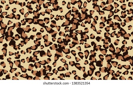 Leopard print design. Animal skin pattern. Vector illustration.