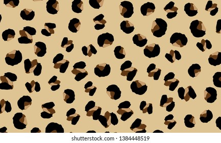 Leopard print design. Animal skin pattern. Vector illustration.