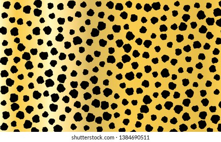Leopard print design. Animal skin pattern. Vector illustration.