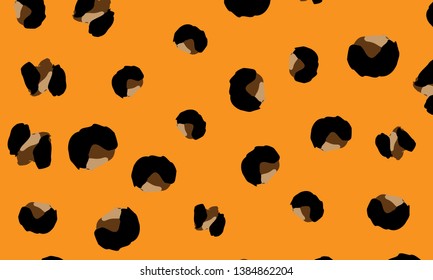 Leopard print design. Animal skin pattern. Vector illustration.