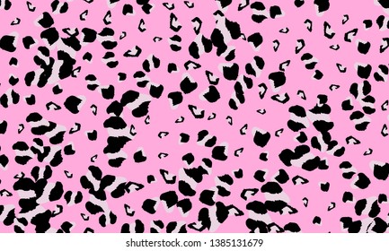 Leopard print design. Animal skin pattern. Vector illustration.