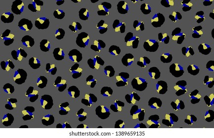 Leopard print design. Animal skin pattern. Vector illustration.