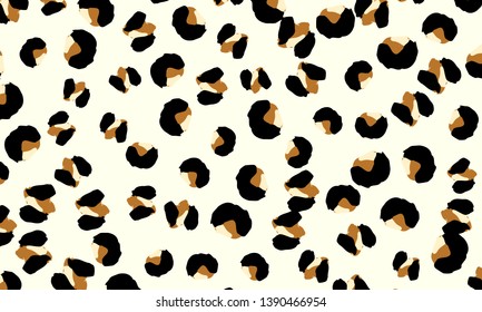 Leopard print design. Animal skin pattern. Vector illustration.