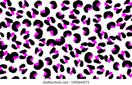 Leopard print design. Animal skin pattern. Vector illustration.